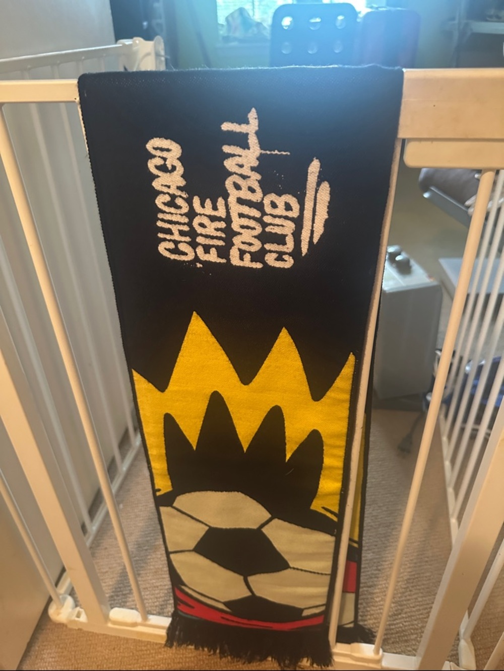 Chicago Fire Football Club Black & Yellow Supporter Scarf